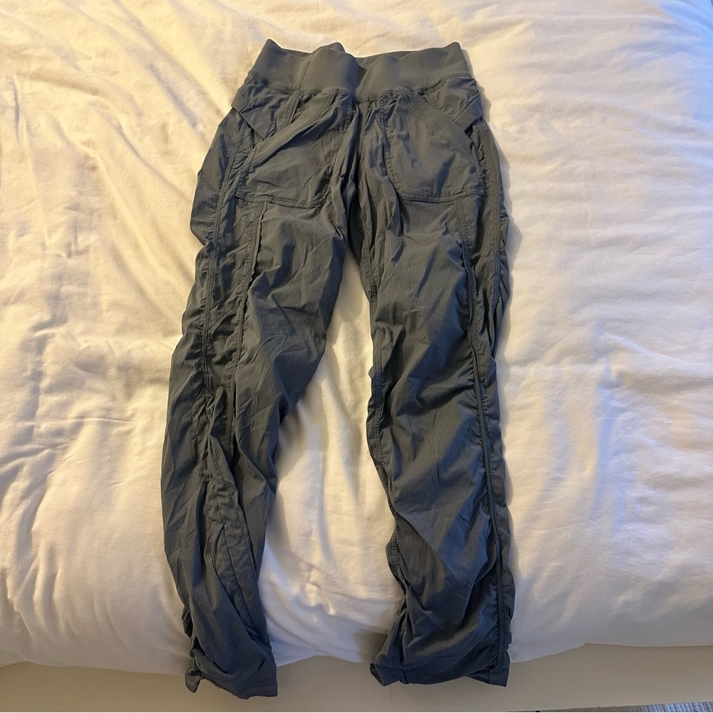 Lulu Lemon, grey, dance studio pants, size 4